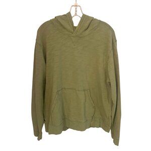 UNTUCKIT Olive Green Lazio Slubbed Cotton Men's Long Sleeve Hoodie Size XL